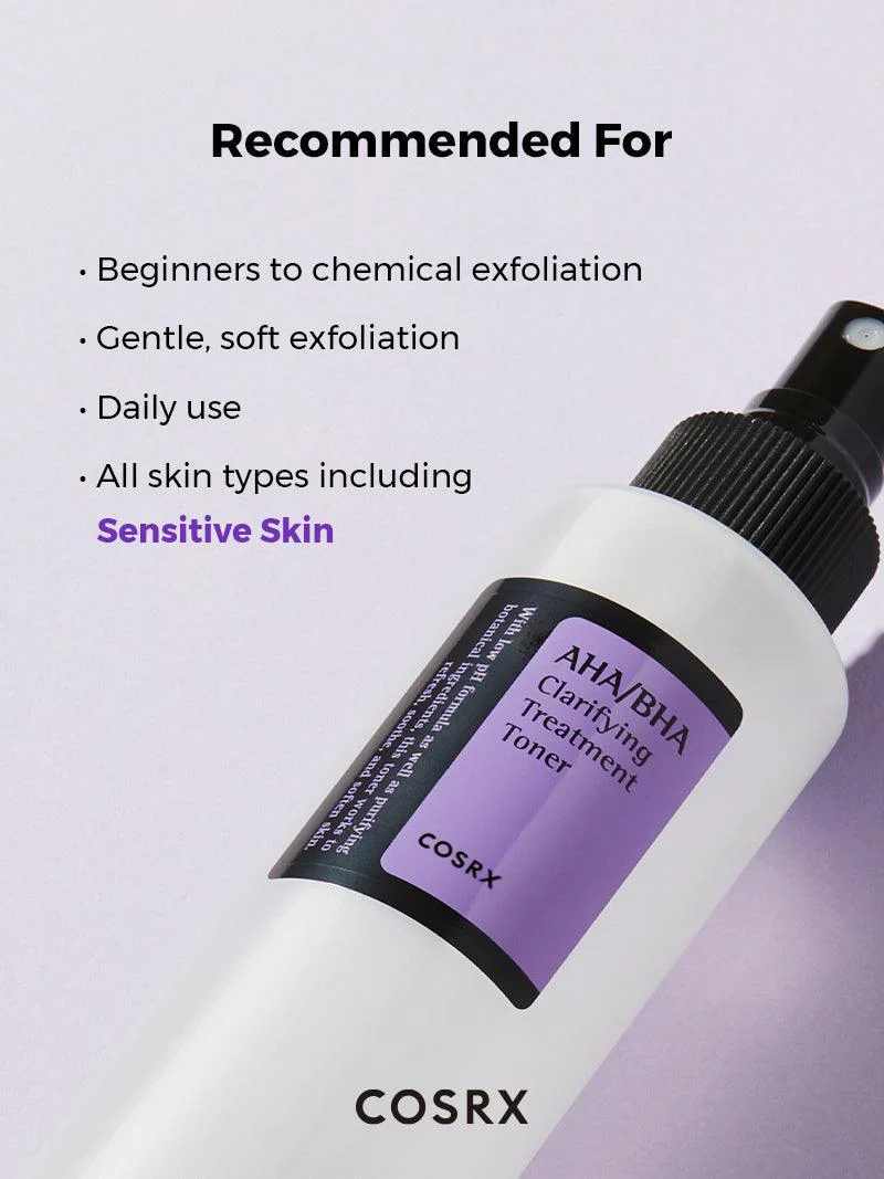 COSRX AHA/BHA Clearfying Treatment Toner (150ml) (Original) - تونر مرطب ومنظف للمسام – ترطيب، توازن، وتجديد في خطوة واحدة