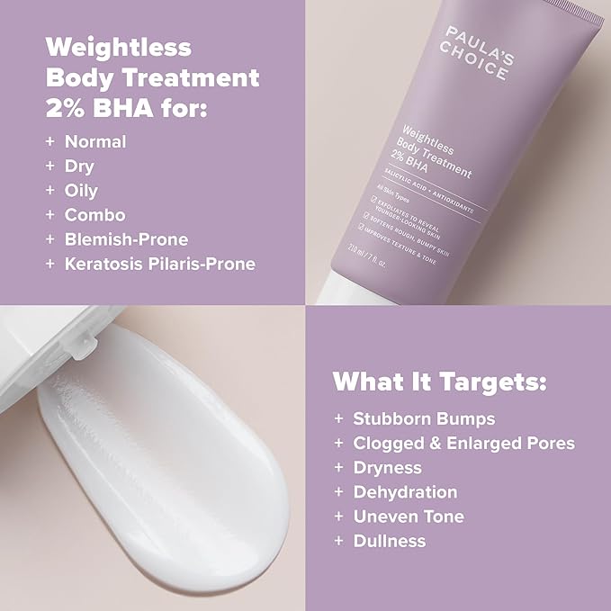 Paula's Choice Weightless Body Treatment 2% BHA 210ml (Original) - تقشير لطيف لبشرة أكثر صفاءً ونعومة