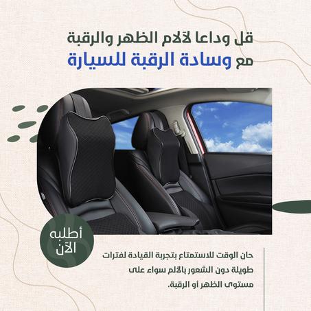 Car Lumbar Pillow 2pcs Black