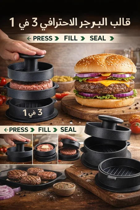 قالب البرجر الاحترافي 3 في 1