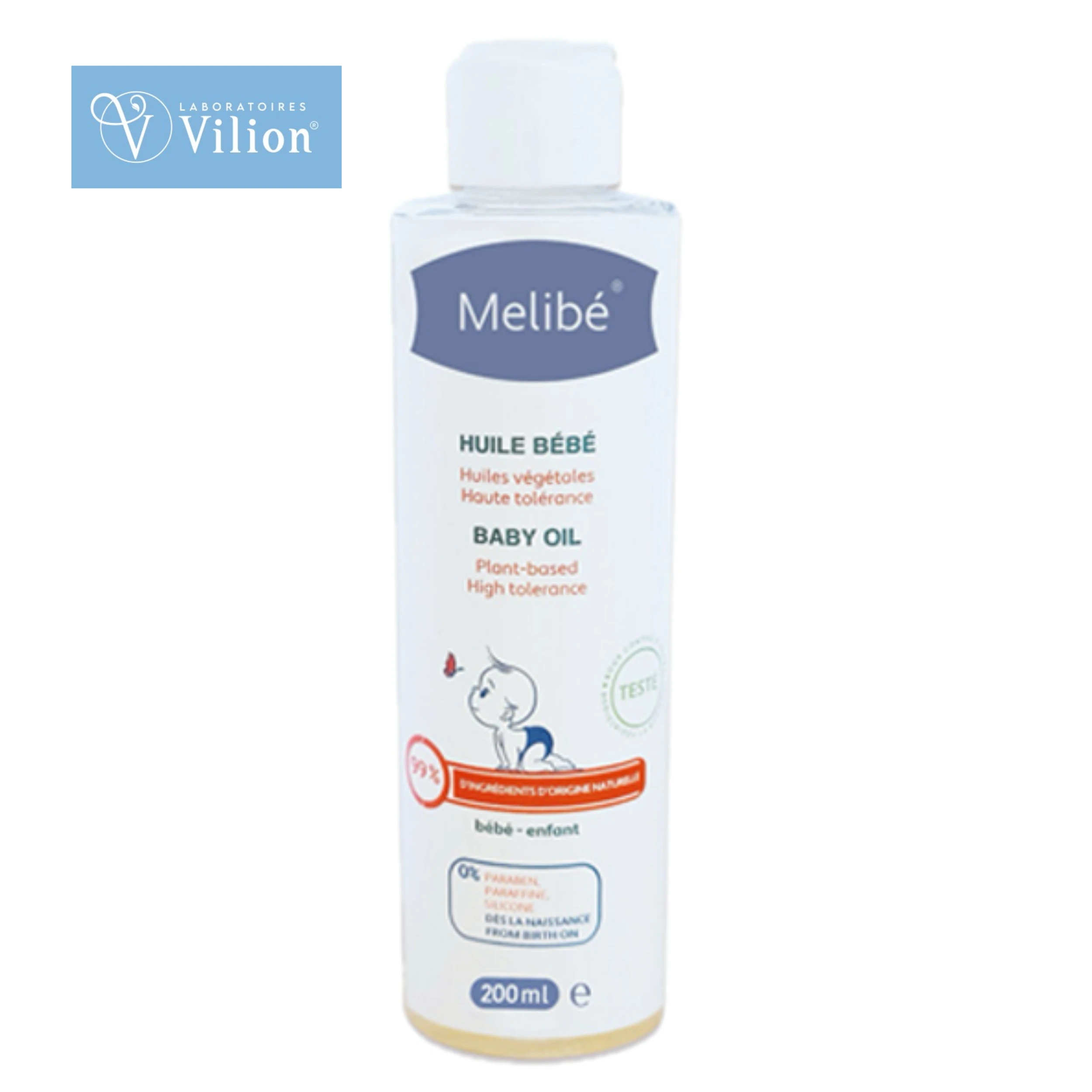 زيت تدليك ميليبي للأطفال – ترطيب طبيعي وتهدئة عميقة لبشرة طفلك (200ml)