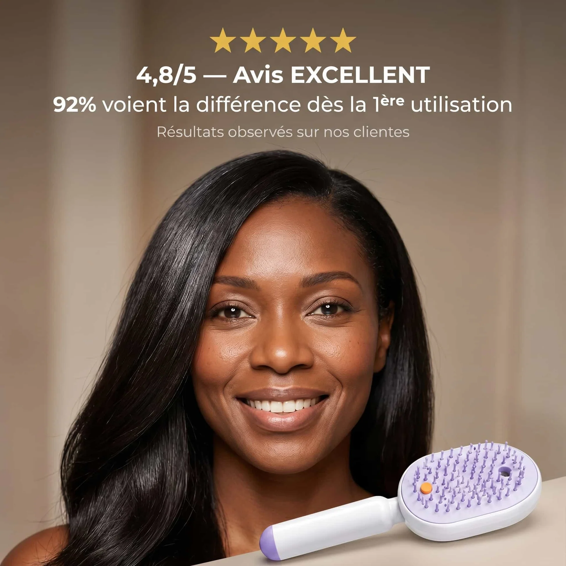 🎉 Brosse Électrique Cheveux – Spray Hydratant, Massage & Lissant Instantané ✨📦