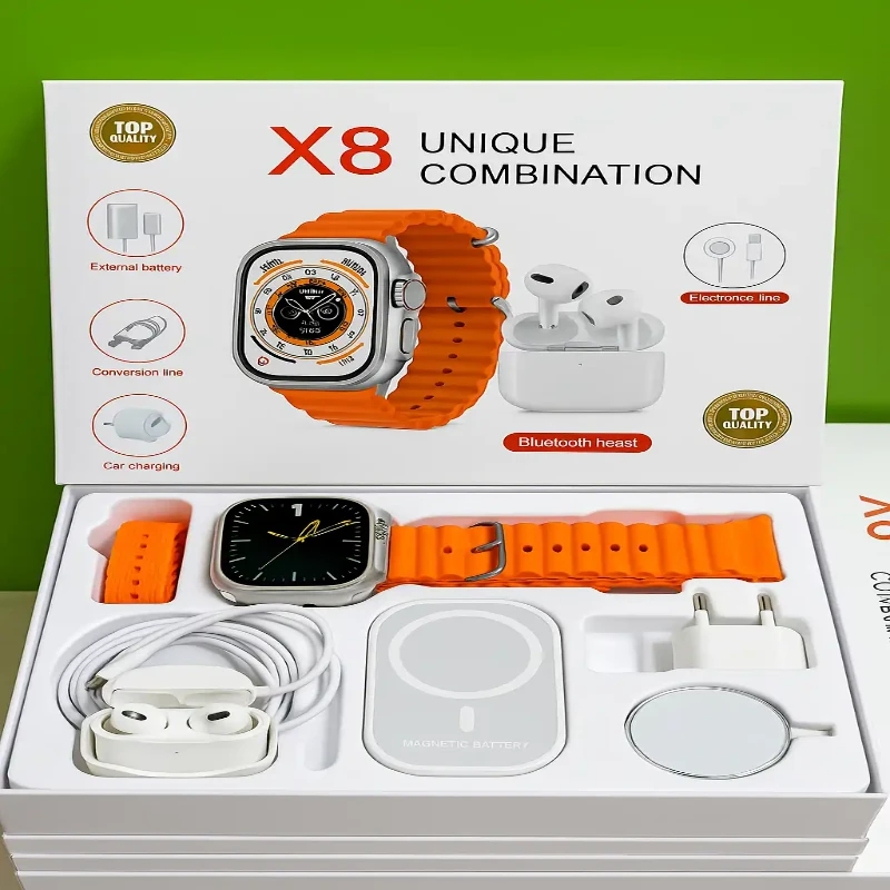 X8 Pro – Montre intelligente avec écouteurs Bluetooth