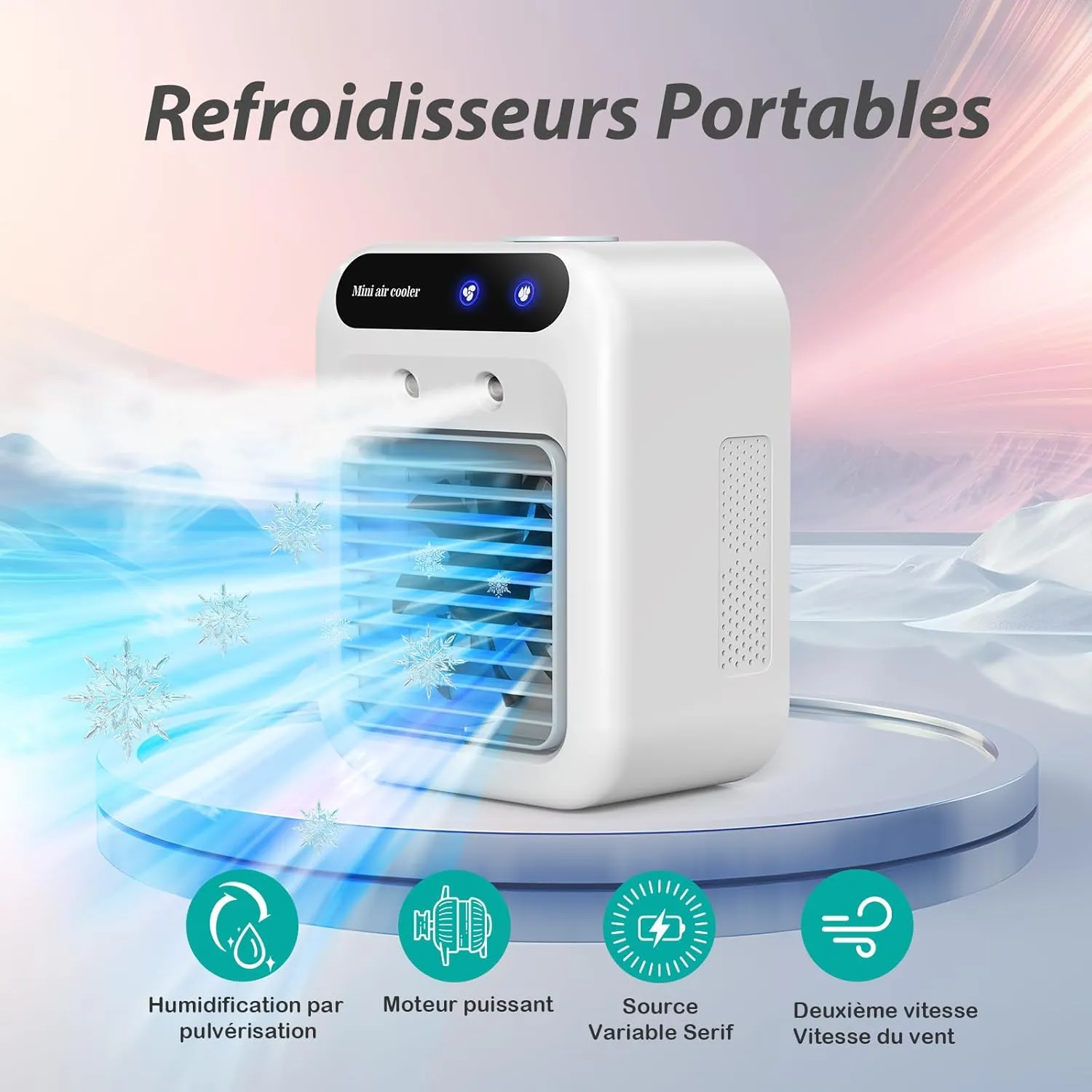 Climatiseur Mobile Silencieux, Rafraîchisseur