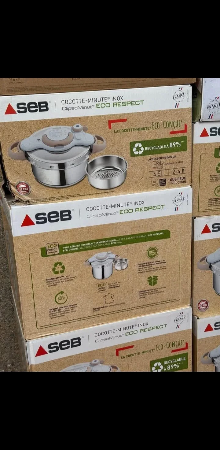 طنجرة ضغط SEB Clipsominut Eco Respect – سعة 4.5 لتر – موديل P4620690