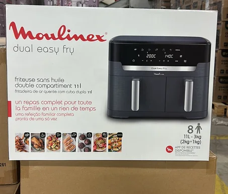 🥈 Moulinex Dual Easy Fry – 11 لتر (3 كغ)