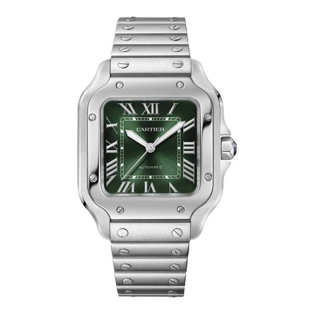 CARTIER SANTOS OLIVE GREEN