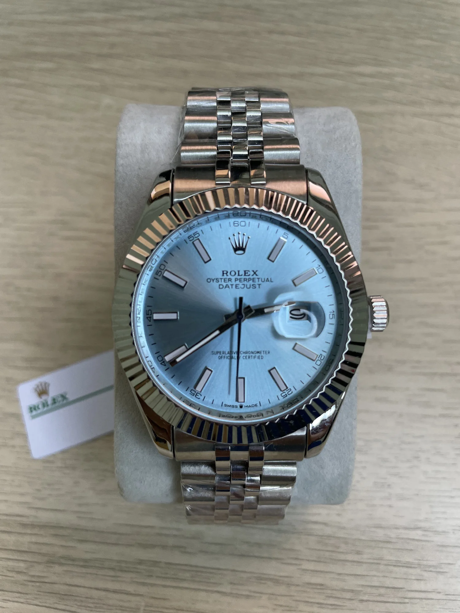 ROLEX DATEJUST TABLEU BLEU CIEL