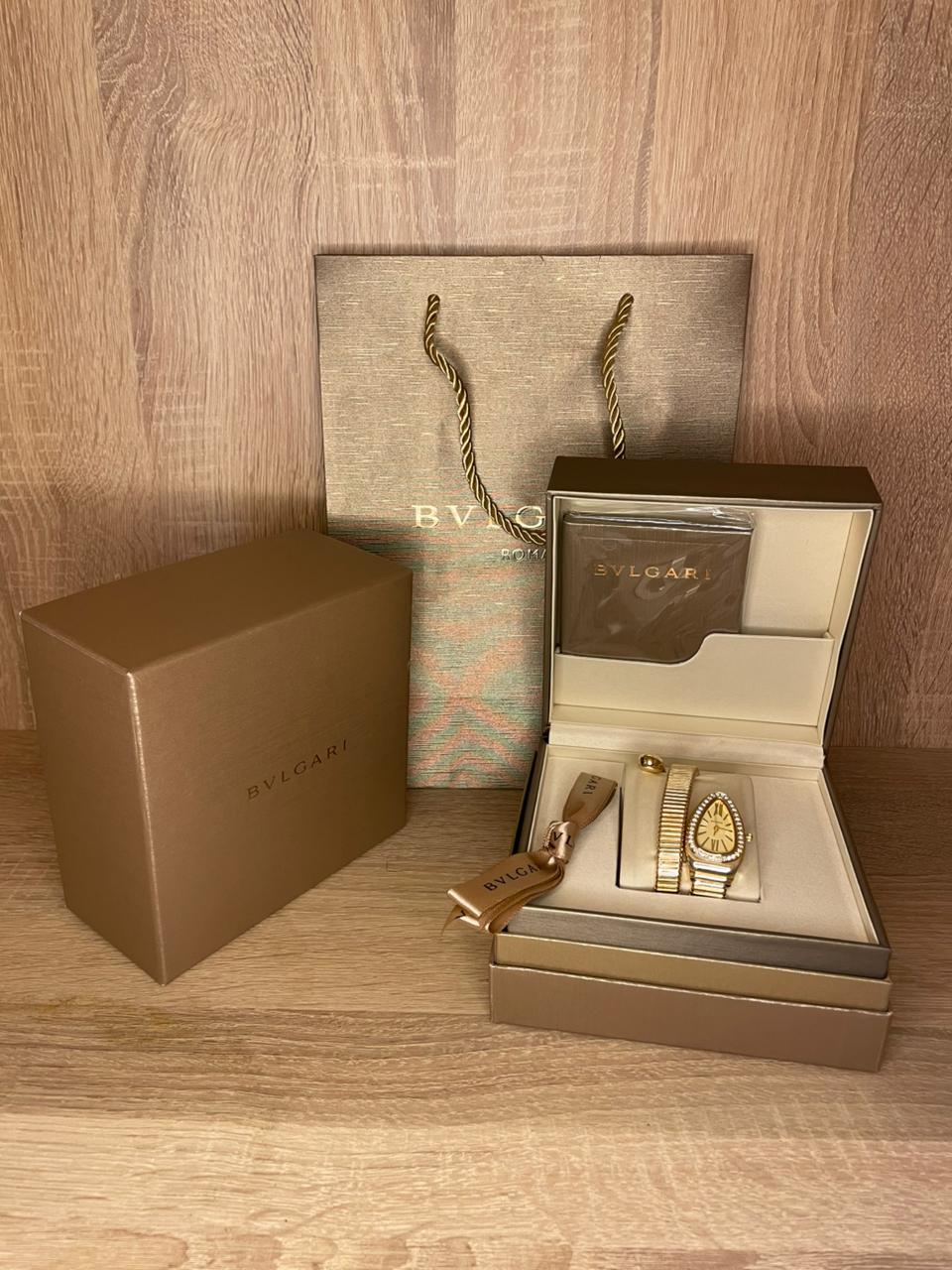 BVLGARI SERPENTI DIAMONDS DOUBLE BRACELET