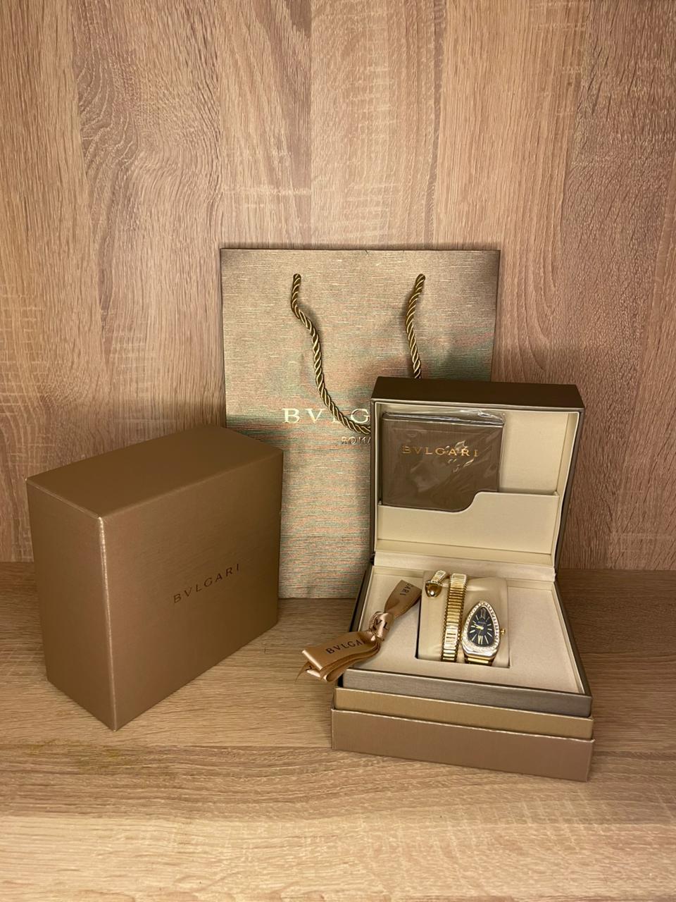 BVLGARI SERPENTI DIAMONDS DOUBLE BRACELET