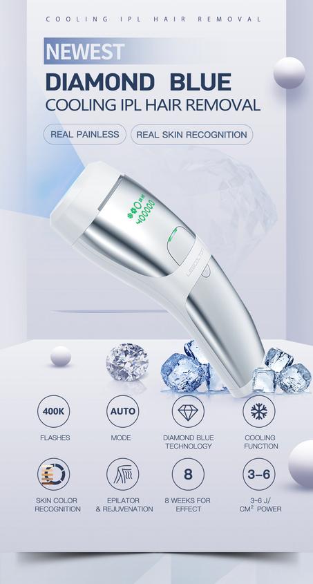 ازالة الشعر بالليزر البارد  T21C ( الفضية)