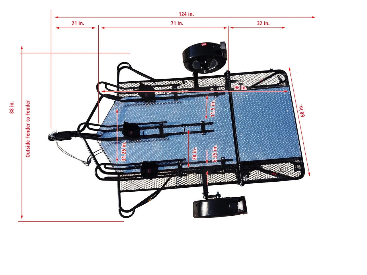 3-Rail Motorcycle Trailer: Load, Transport, and Store with Ease