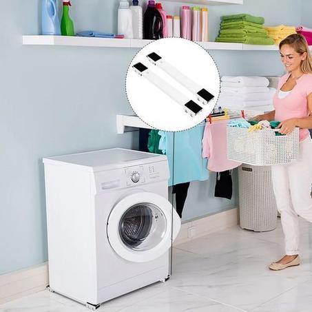 حامل قاعدة متنقل للثلاجة والغسالة قابل للتعديل وقابل للتمديد