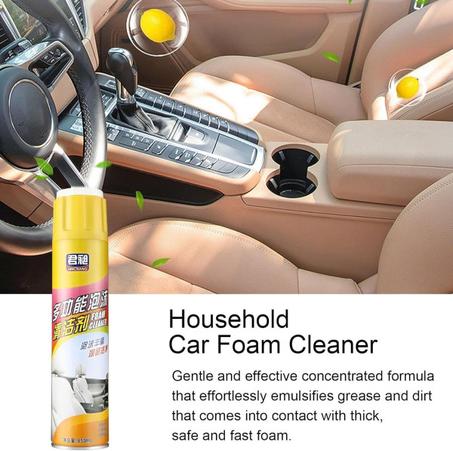 منظف رغوي متعدد الاستخدامات 650 مل، فعال وسهل الاستخدام، مثالي للسيارات، المقاعد، لوحة القيادة، السجاد، الأرائك، الأقمشة، المطابخ، الحمامات والمزيد...