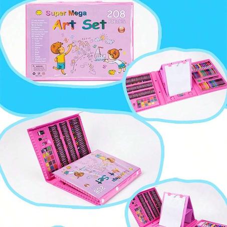 طقم رسم ثلاثي الطيات مزدوج الوجهين للأطفال ، وسادة رسم ، علامات للأولاد ، لوازم فنية ، من من من من من من من من على الوجهين ،