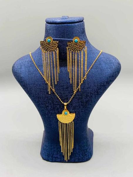 Collier bohème Vintage en acier inoxydable avec pompon 😍