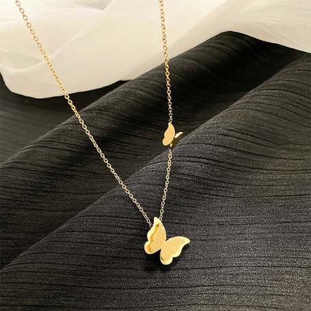 Collier double couche, tour de cou papillon 😍