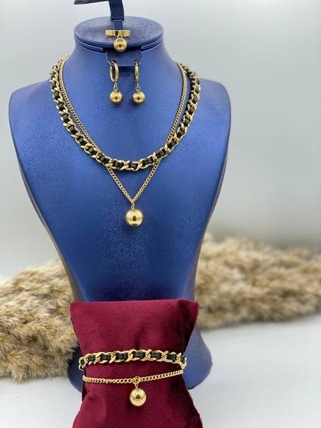 parure en alliage de cuivre  douible chaine 😍