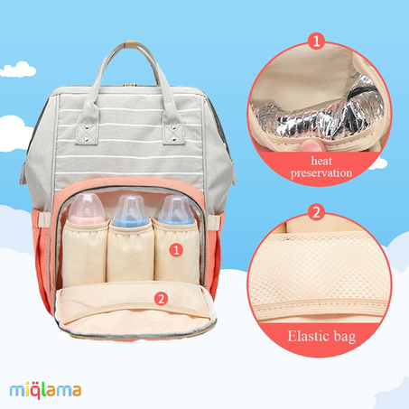 حقيبة للأمهات مع جيب حافظ للحرارة لمشروبات طفلك الدافئة