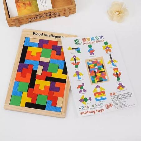 Tangram en bois d’intelligence  » Tetris «