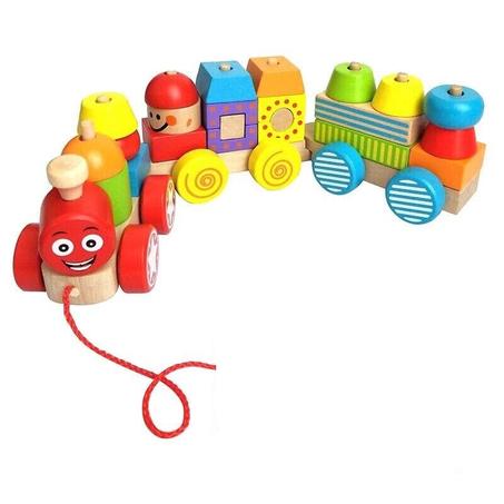 Train de bloc en bois