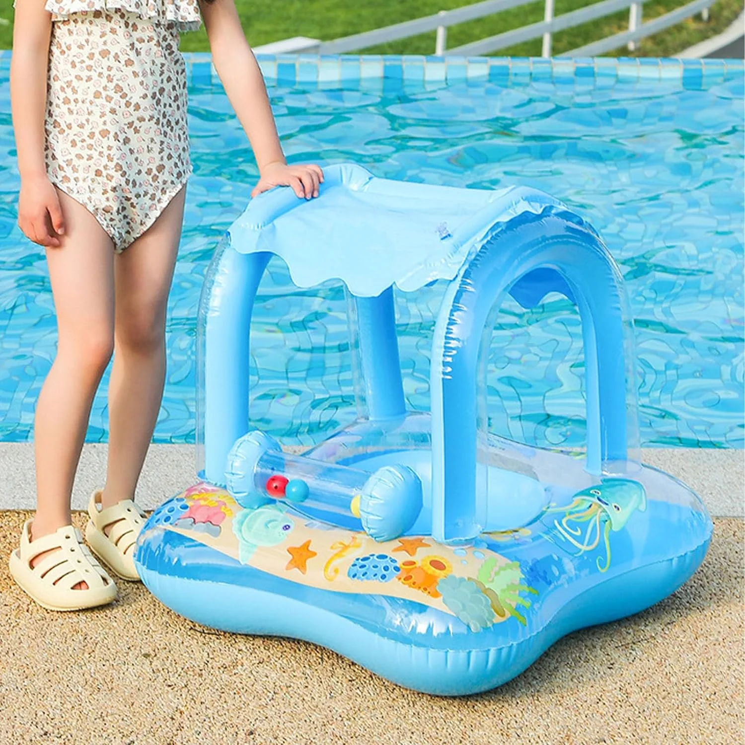Bouee Bebe Avec Pare Soleil, B¿¿b¿¿ Bouee Piscine Enfant, Bou¿¿e De