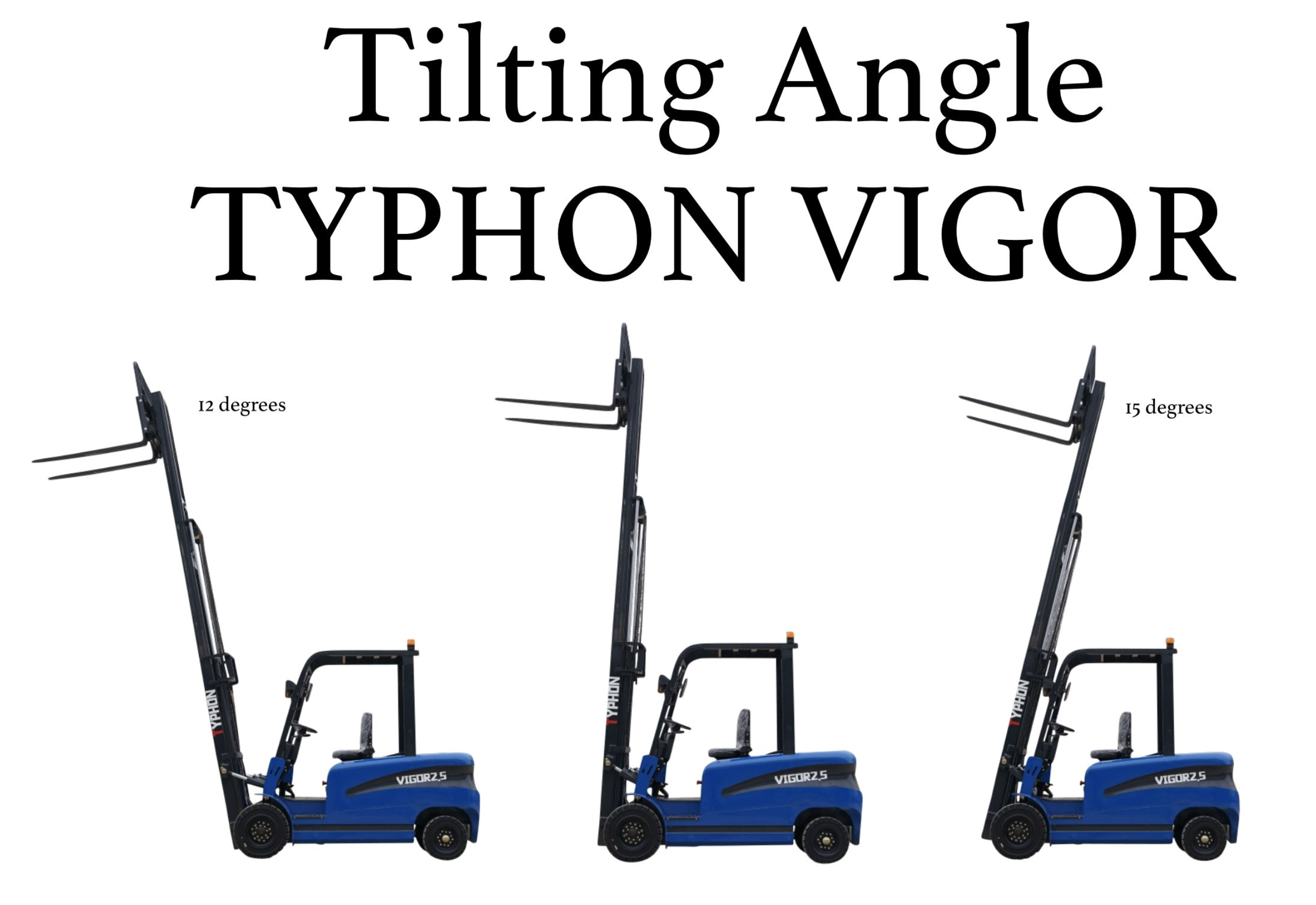 New 2025 TYPHON VIGOR 3.0 Blue Electric Forklift 3 Ton Lifter Lift Truck Jitney Hi-Lo