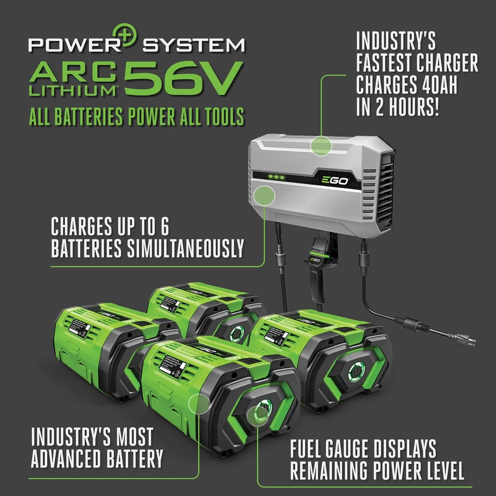 EGO Power+ Z6 ZT4205S 42 in. 56 V Battery Zero Turn Riding Mower Kit (Battery & Charger) W/ FOUR 12.0 AH BATTERIES