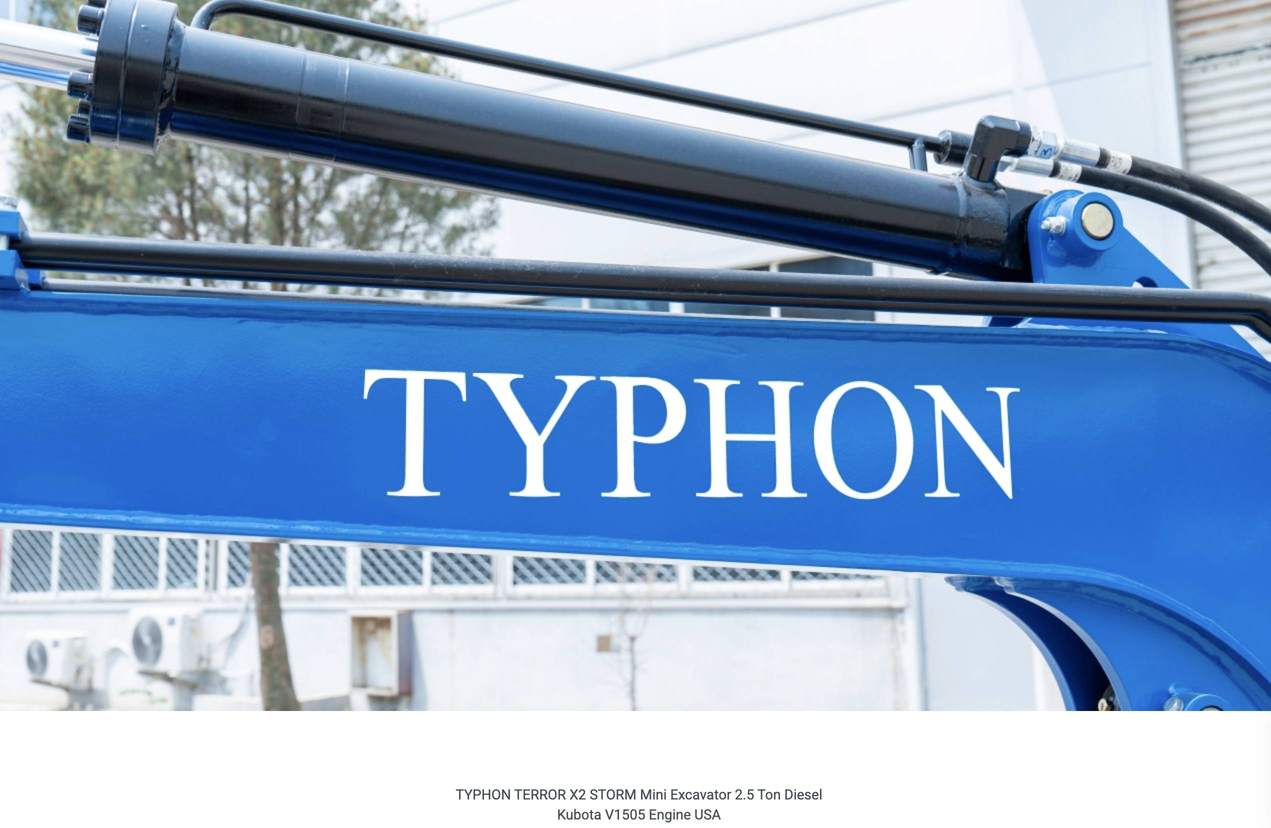 TYPHON TERROR X2 STORM Mini Excavator 2.5 Ton Diesel Kubota V1505 Engine USA