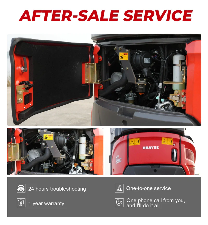 3.5 Ton Industrial Mini Excavator with 24HP Yanmar Engine & Enclosed Cab | HUAYEE HY35C
