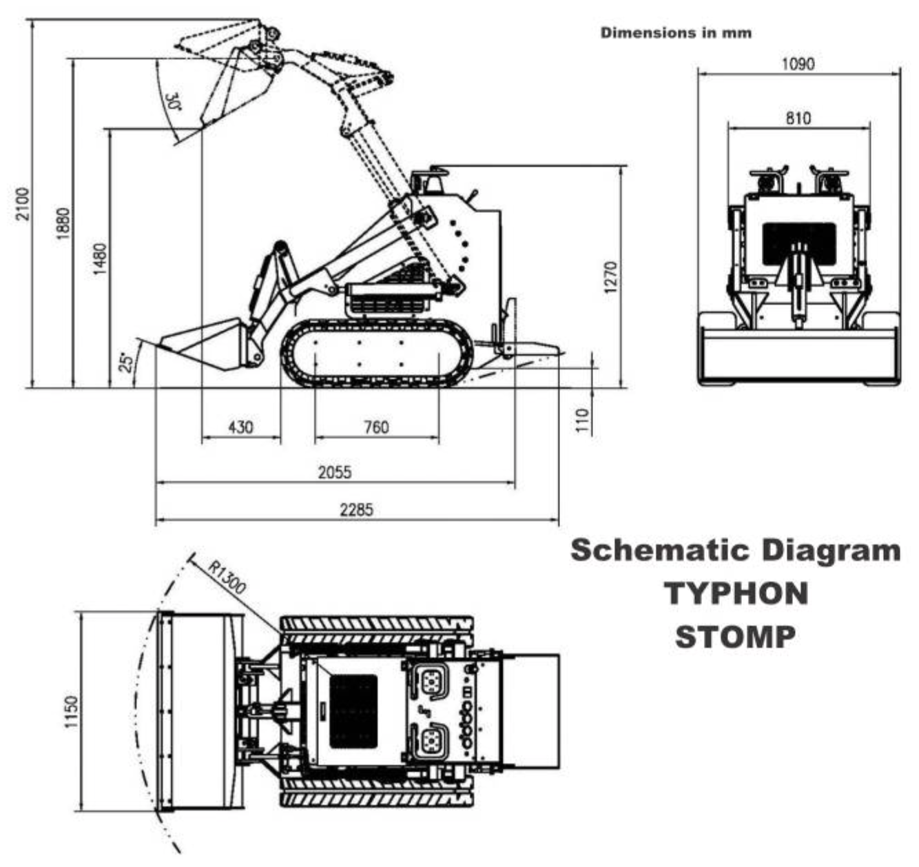 Brand New TYPHON STOMP 1,800lbs Mini Skid Steer 23HP Gas EPA Engine USA