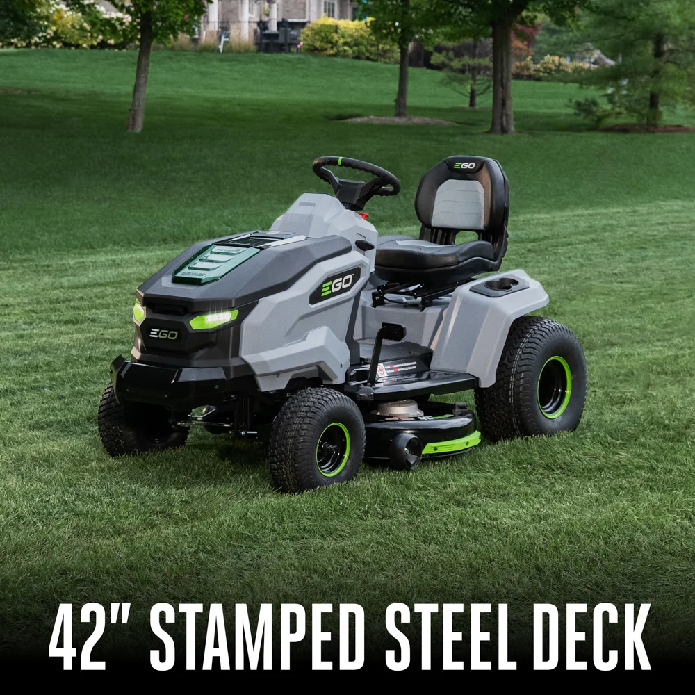 EGO POWER+ T6 Tractor 42-in 56-volt Lithium ion Electric Riding lawn mower with ( 6 ) 6 Ah Batteries ( Charger Included )
