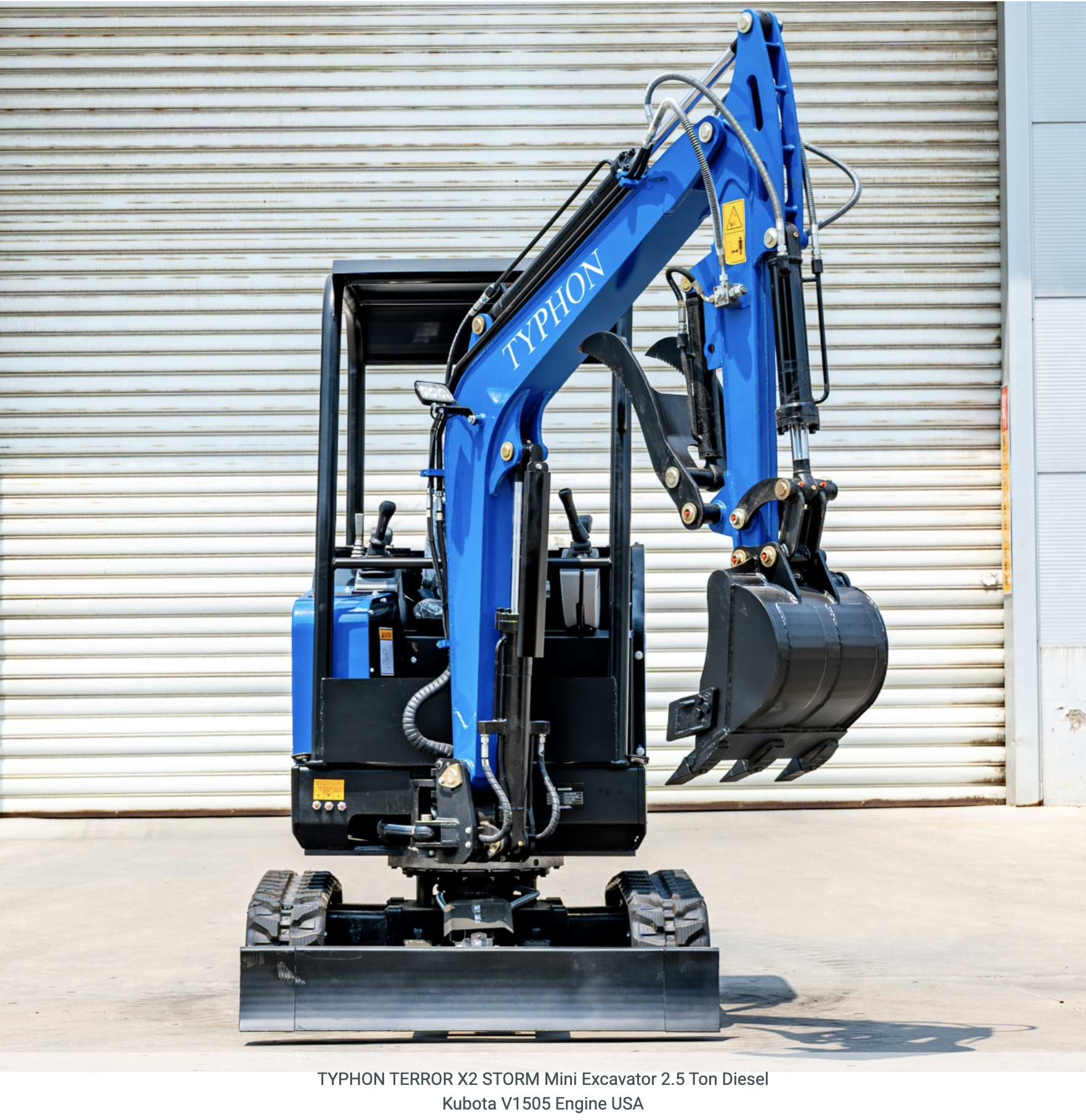 TYPHON TERROR X2 STORM Mini Excavator 2.5 Ton Diesel Kubota V1505 Engine USA