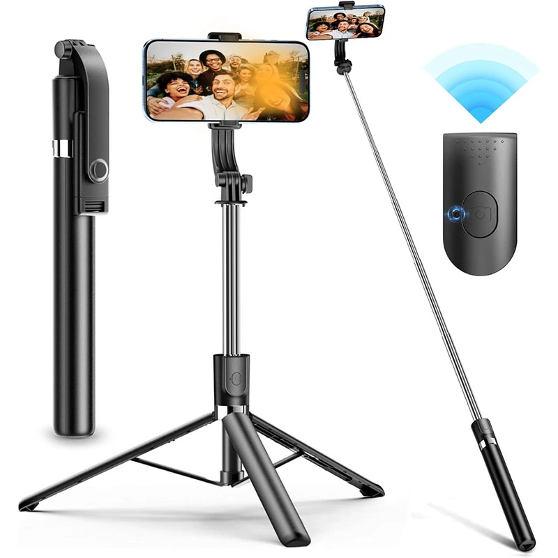 عصا سلفي لا سلكية + حامل ثلاثي مدمج