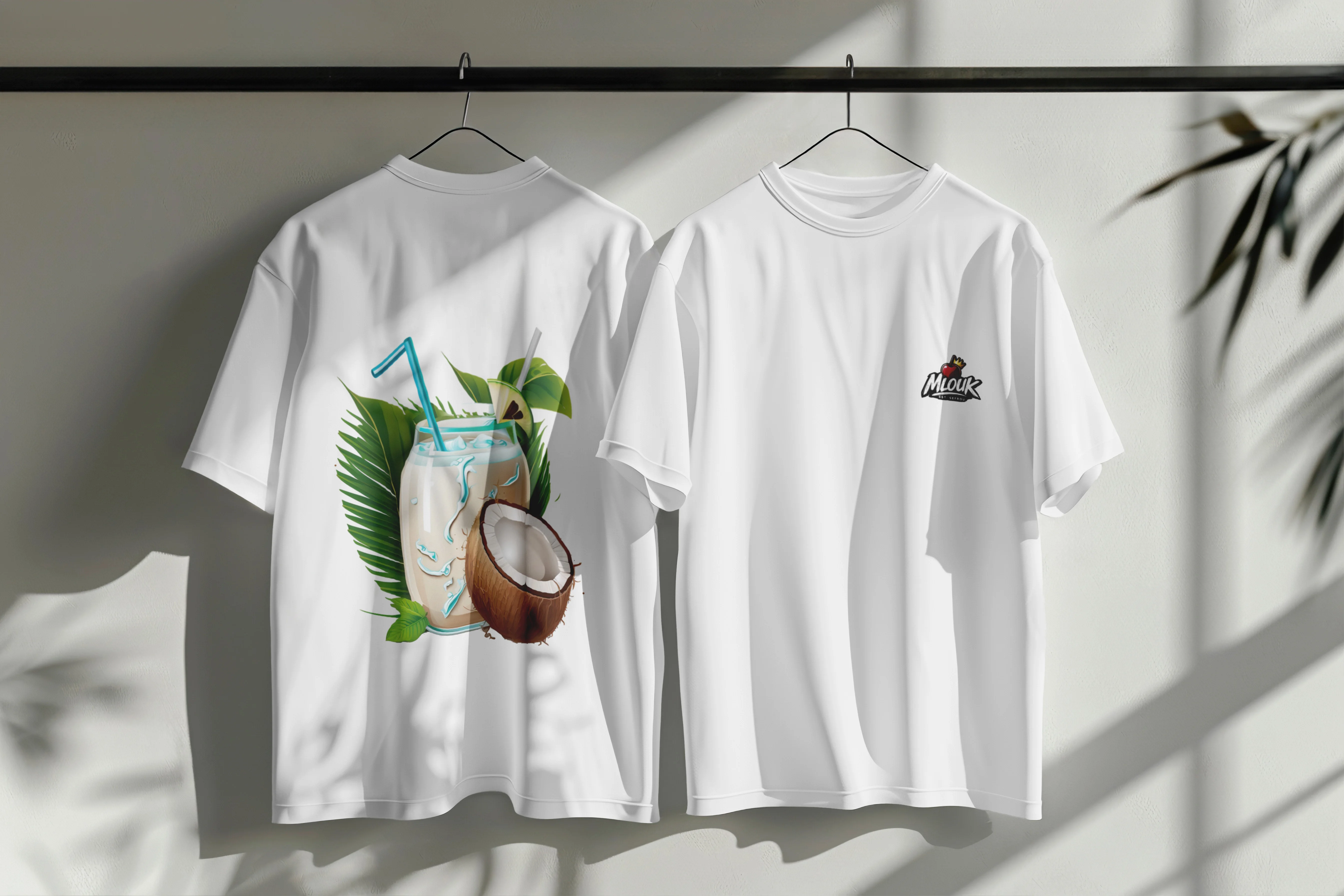 تيشرت الملوك مع تصميم جوز الهند الصيفي