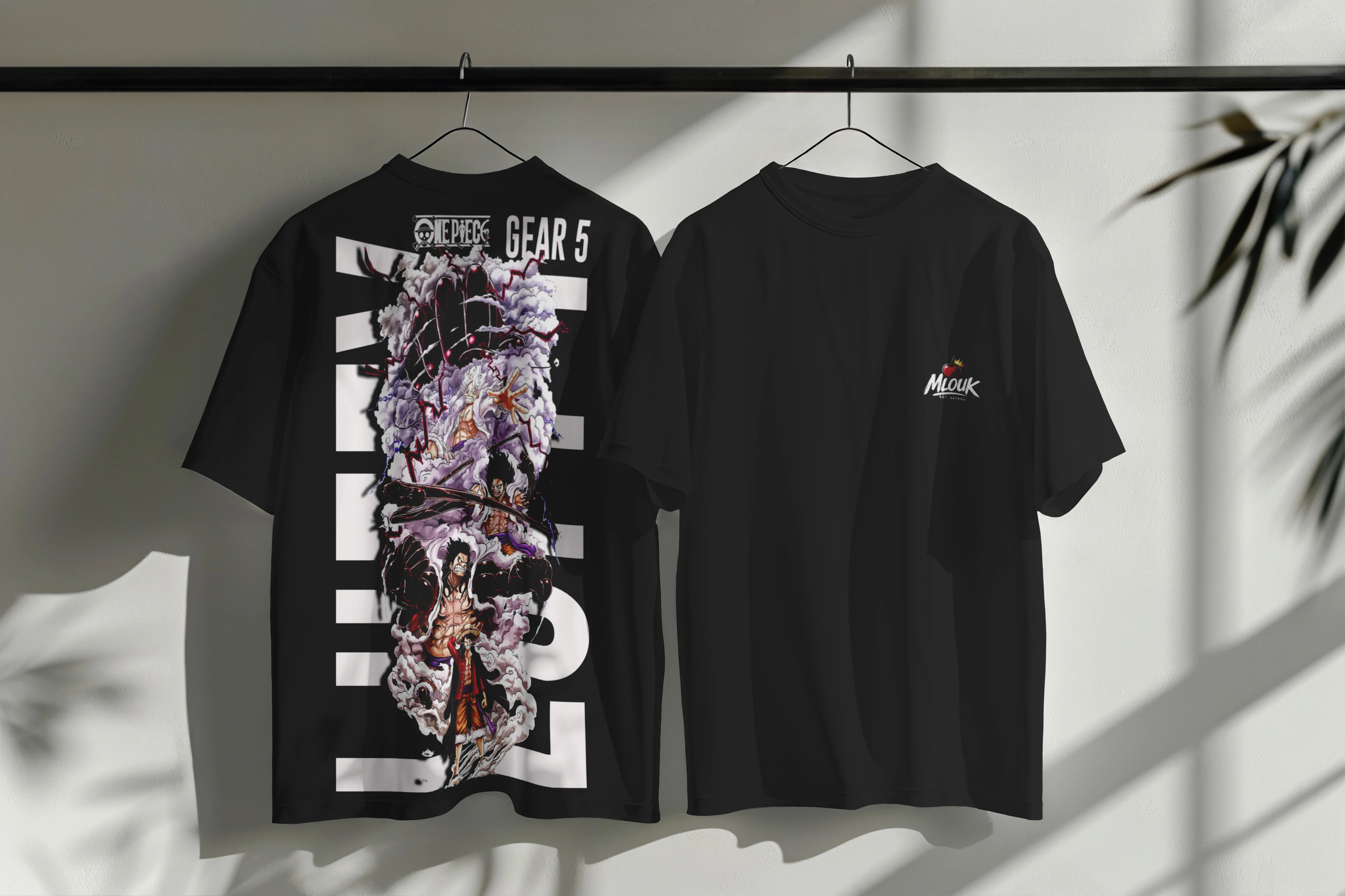 تيشرت الملوك مع تصميم One Piece Luffy gear 5