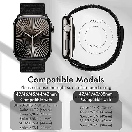 سوار رياضي من النايلون قابل للتعديل  iWatch