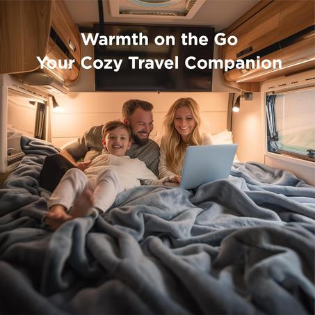 Bedsure Fleece Bed Blankets Queen Size Grey