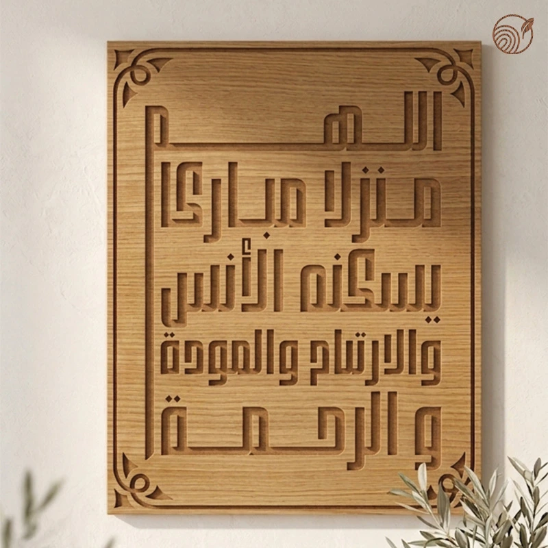 غطاء أنيق لعلبة الكهرباء "اللهم منزلا مباركا..."