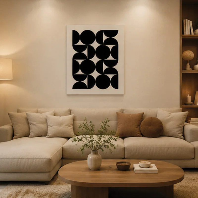 لوحة جدارية مودرن بتصميم أشكال هندسية