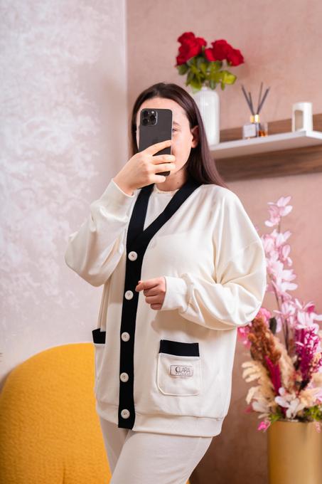 Ensemble 3 pièces in and out - Blanc et Noir  طقم مكون من 3 قطع من الداخل والخارج - أبيض وأسود