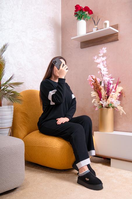 Ensemble 2 pièces in and out  - Noir طقم مكون من 2 قطع للداخل والخارج