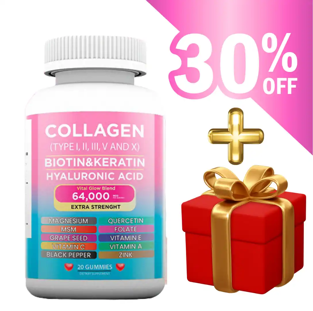 علكة الكولاجين لتعزيز صحة البشرة والشعر والمفاصل