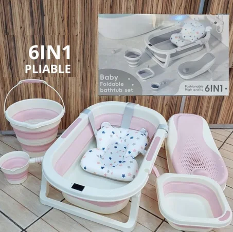 Set Baignoire Bébé Pliable 5 Pièces – Cosco Baby | Confort & Sécurité