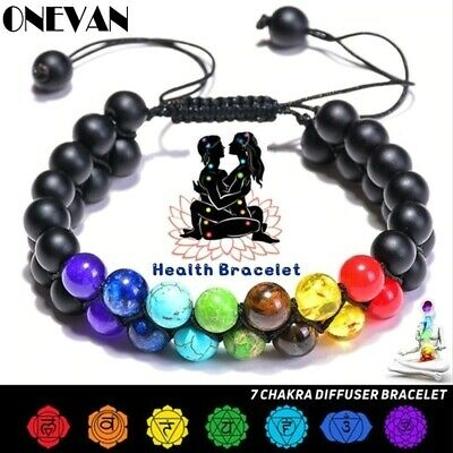 سوار شاكرات من الحجر الطبيعي لتخليص الجسم من السموم