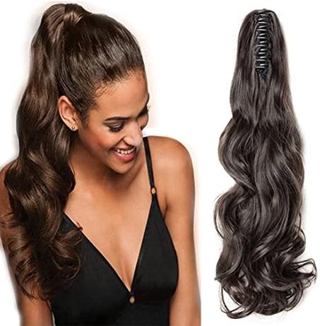 وصلات شعر مستعار مقاوم للحرارة و قابل للصبغ بمشبك خاص جودة عالية