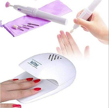 باك احترافي للاظافر الجميلة مبرد ب 5 رؤوس و منشف الطلاء