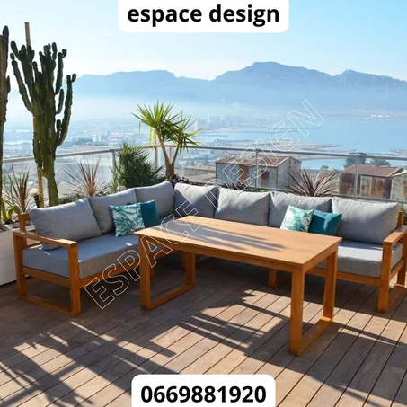 Mobilier de jardin en bois hêtre massif personnalisé