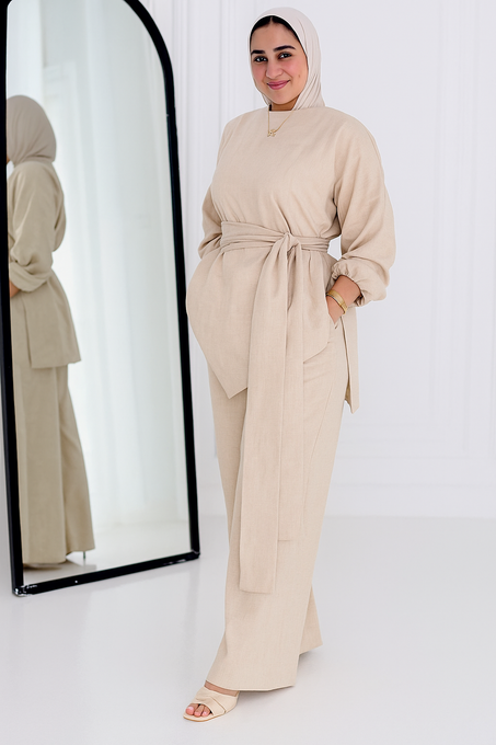 Top Ceinturé  Pantalon Large