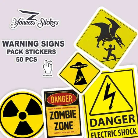WARNNING SIGNS STICKERS